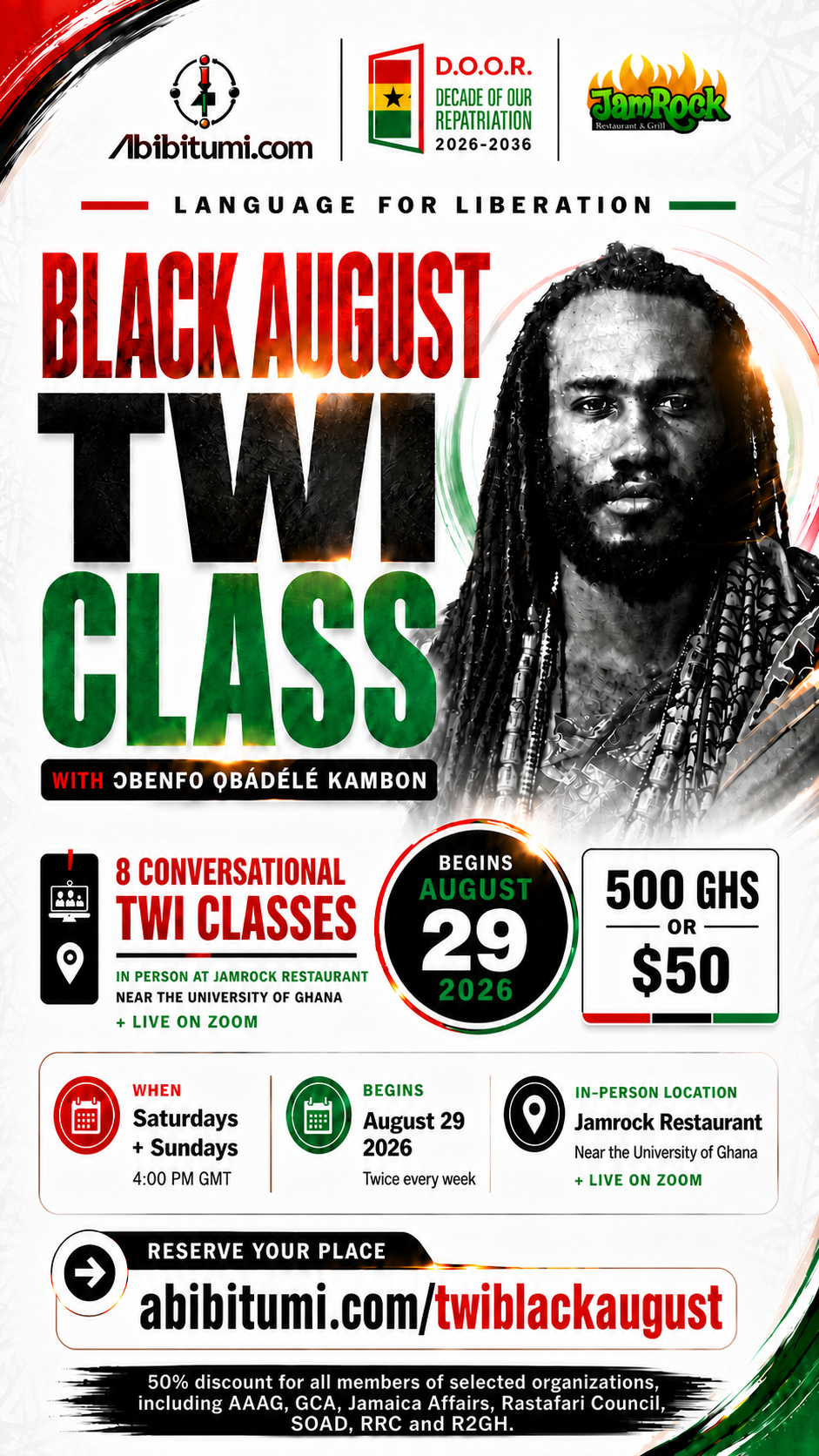 Language, Confidence, and Liberation: Black August Twi Classes Begin August 29