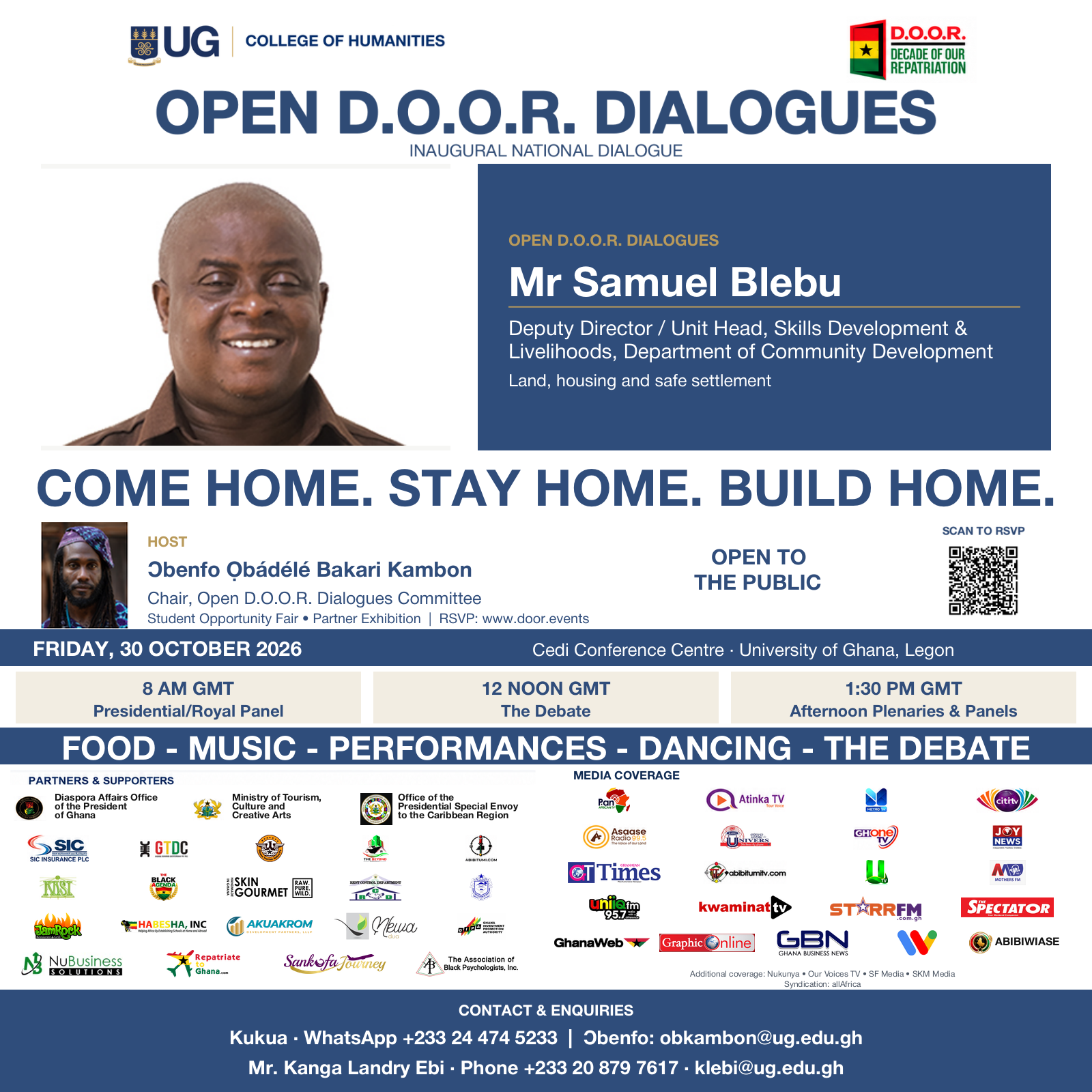 1 day left — Open D.O.O.R. Dialogues with Mr. Samuel Blebu