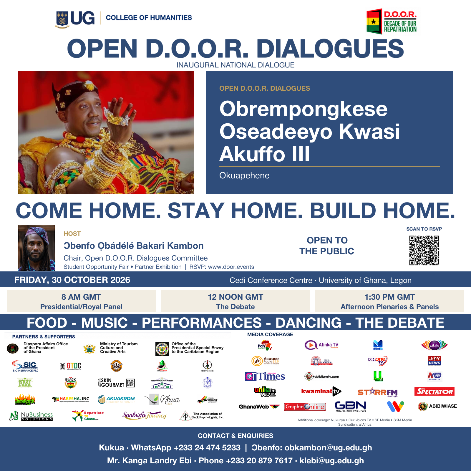 8 days left — Open D.O.O.R. Dialogues with Obrempongkese Oseadeeyo Kwasi Akuffo III, Okuapehene
