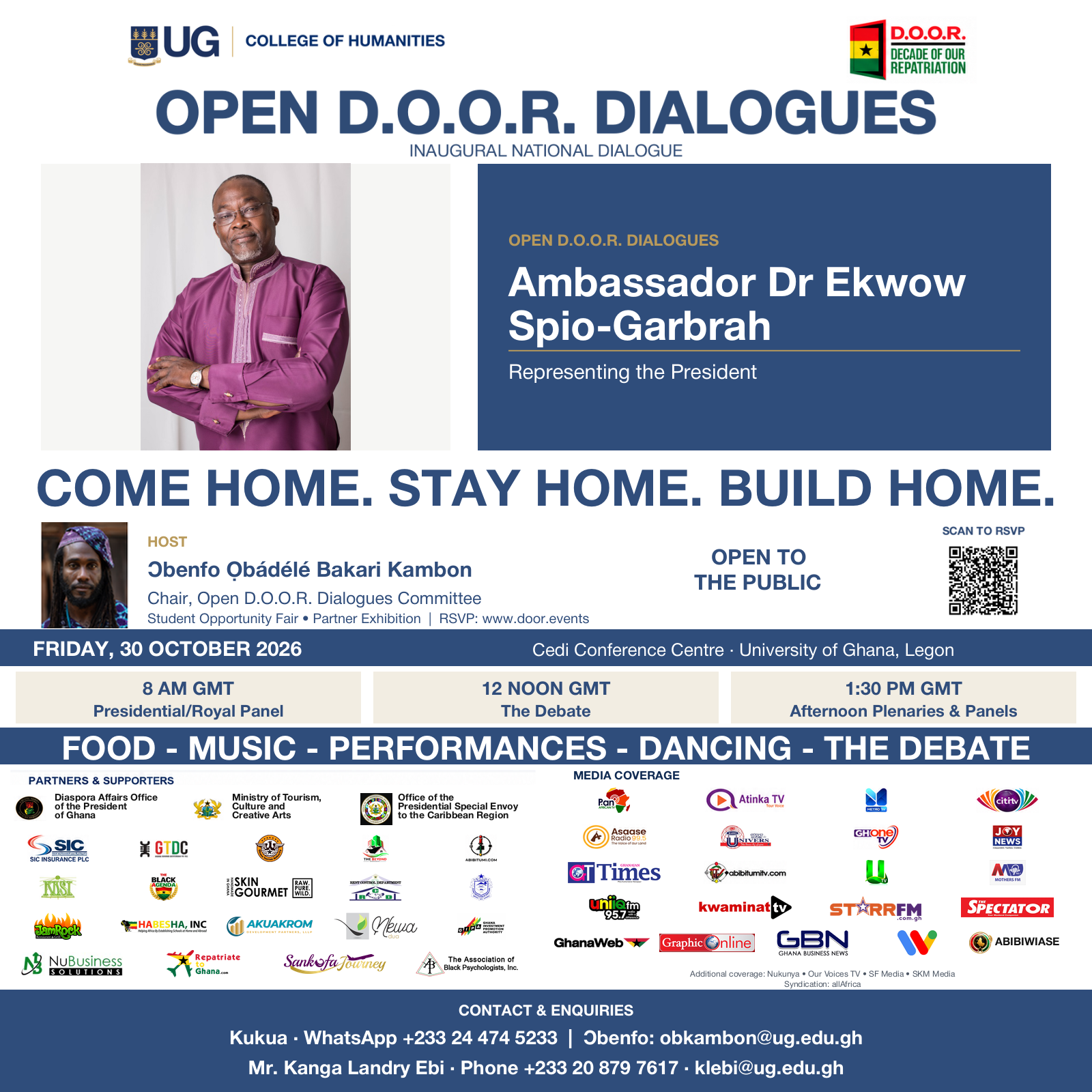 9 days left — Open D.O.O.R. Dialogues with Ambassador Dr Ekwow Spio-Garbrah