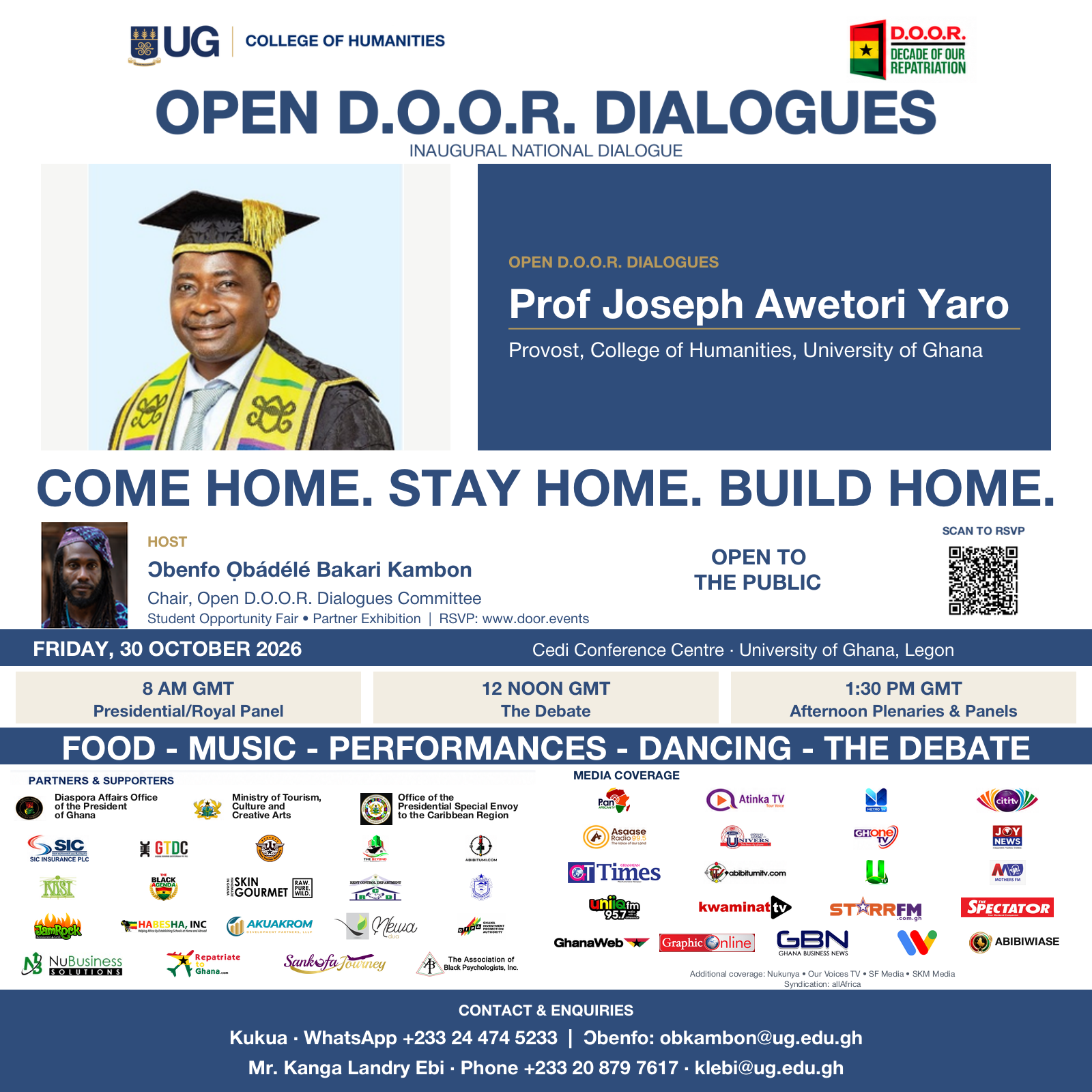 Today — Open D.O.O.R. Dialogues with Prof. Joseph Awetori Yaro